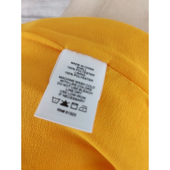 1.STATE Cami Chiffon Inset VNeck Spaghetti Strap Sunflower Yellow Tank Small NEW - Picture 8 of 8